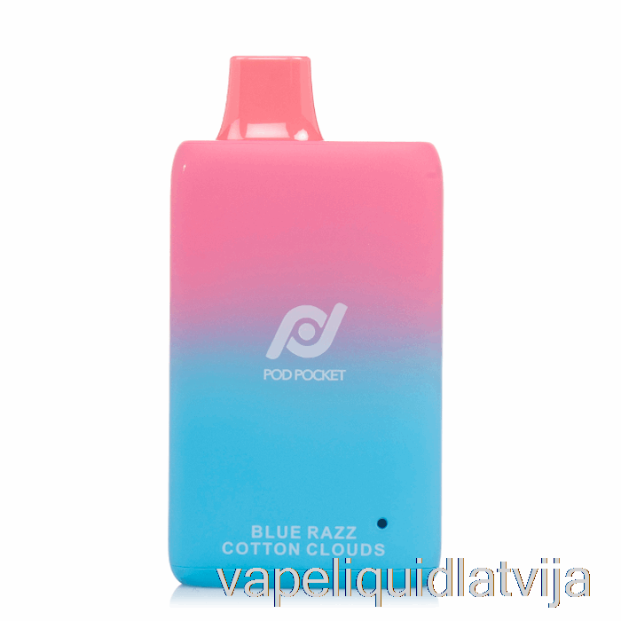 Pāksts Kabata 7500 0% Nulles Nikotīna Vienreizējais Zils Razz Kokvilnas Mākoņi Vape šķidrums